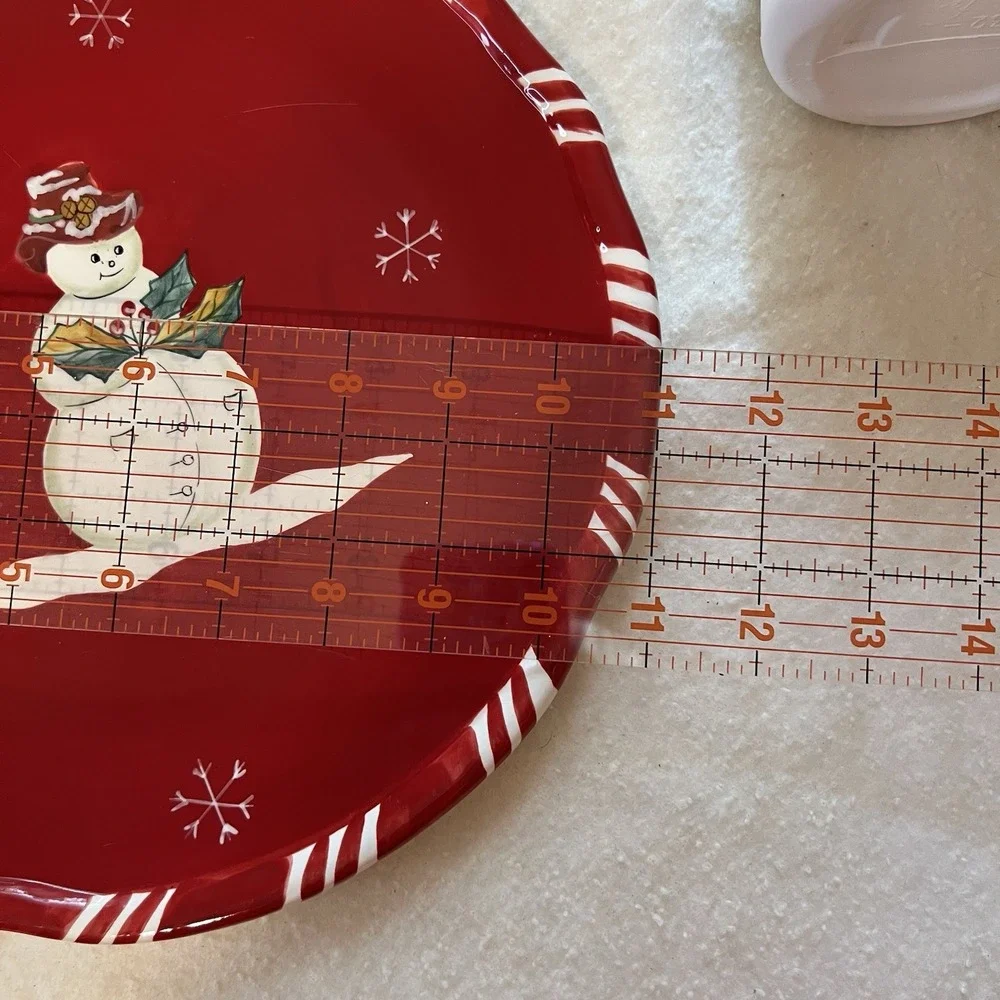 3 Tracy Porter Jolly Ol' Snowy Christmas Snowman Dinner‎ Plates & 1 Soup Bowl